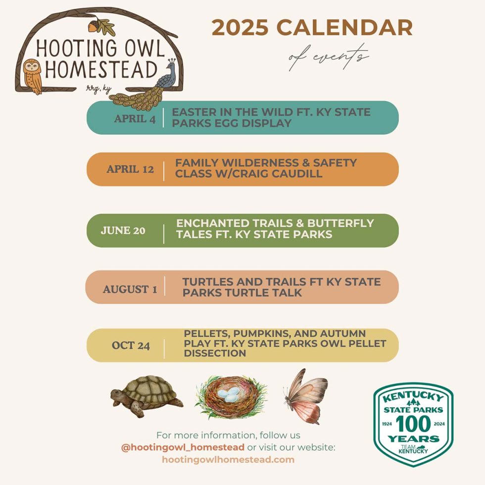 Events Calendar Hooting Owl Homestead in Red River Gorge