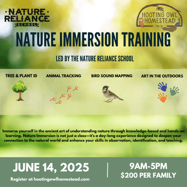 Nature Immersion Class with Nature Reliance School - June 14, 2025